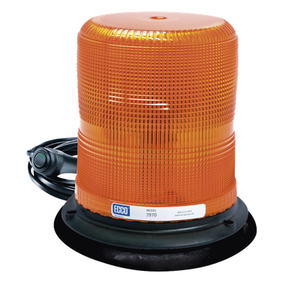Baliza LED de Advertencia / 7 Pulgadas / Ámbar / SAE Clase I / 11 Patrones de Destello / 12-24 VDC / Montaje Magnético | SIERRA STORE