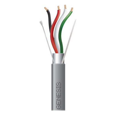 Cable para Alarma / 2 Pares 18 AWG / Bobina 305 m (1000 ft) / Blindado / Riser / Gris | SIERRA STORE