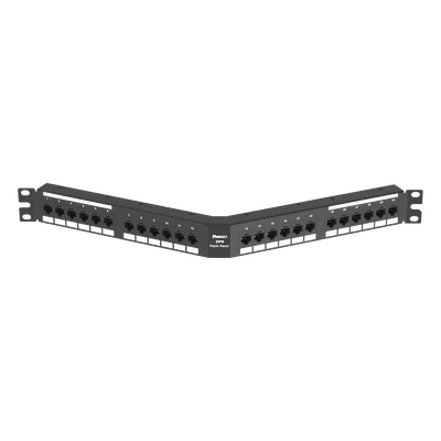 PANDUIT DPA246X88TGY - Panel de Parcheo Angulado / Categoría 6A / 24 Puertos / 1UR / 10GBASE-T / PoE++ 100W | SIERRA STORE