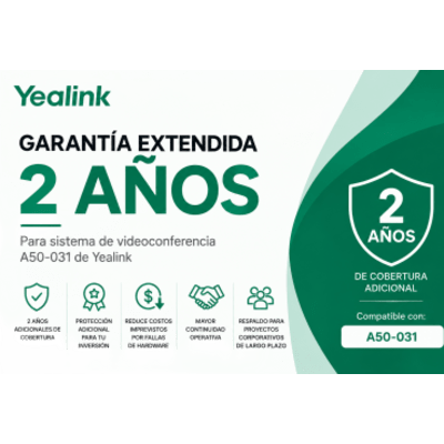 Garantía Extendida de 2 años para Sistema A50-031 de Yealink | SIERRA STORE