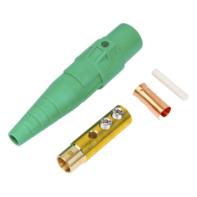 Conector Camlock / 400 A / 600 V AC / Hembra / Verde / 50-95 mm² / Termoplástico resistente al calor | SIERRA STORE