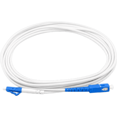 LINKEDPRO BY EPCOM LPSM3SCULCUS1W - Jumper de Fibra Óptica Monomodo SC/APC-LC/UPC Simplex, Color Blanco 1 Metro | SIERRA STORE