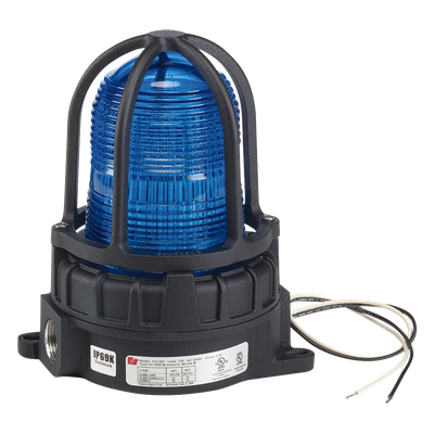 Luz de advertencia LED para ubicaciones peligrosas, montaje para superficies, 24 VCD, color Azul | SIERRA STORE