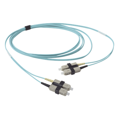 SIEMON FJ2-SCSC5L-03AQ - Jumper de Fibra Óptica / Multimodo 50/125 OM3 / SC-SC Duplex / OFNR / Aqua / 3 Metros (9.84 Pies) | SIERRA STORE