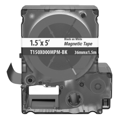PANDUIT T150X000MPM-BK - Casete de Etiquetas Magnéticas / Cinta Continua / Blanco sobre Negro / 36 mm Ancho / 1.5 m (4.92 pies) Largo | SIERRA STORE