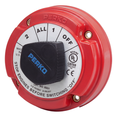 Switch Selector de Batería Marina / 250A Continuos / 360A Intermitentes / 6-32 VCC / 4 Posiciones 1-2-Both-Off / Desconexión de | SIERRA STORE