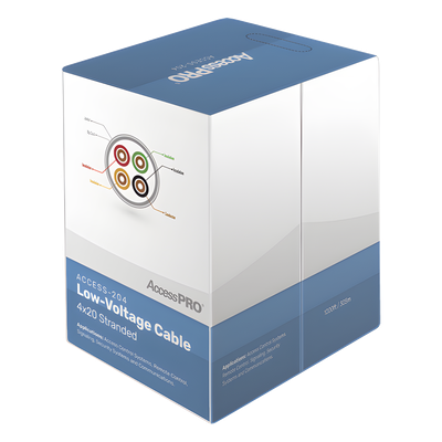 ACCESSPRO ACCESS-204 - Bobina de Cable / 1000 Pies (305 m) / 4 Conductores / Calibre 20 AWG / Cobre Trenzado / FRPVC Anti-Flama CM | SIERRA STORE