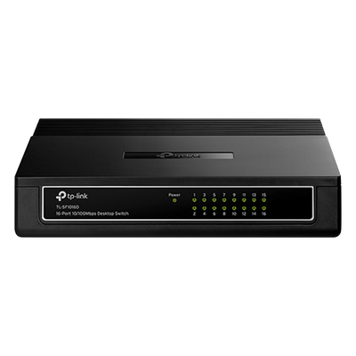 Switch de escritorio / 16 puertos RJ45 / 10/100 Mbps / Sin ventilador / 7.9 x 5.6 x 1.6 in | SIERRA STORE