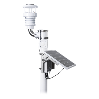 Estación Meteorológica LoRaWAN / Alcance 15 km (9.3 mi) / Panel Solar y Batería / IP65/IP67 / 19,000 Registros | SIERRA STORE