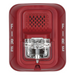 Sirena con estroboscopio / 2 hilos / 12-24 Vcd / candela 15 a 185 seleccionable / rojo con leyenda FIRE / Serie L | SIERRA STORE