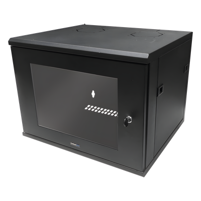 LINKEDPRO BY EPCOM LW-06-05-06-UBG - Gabinete de Montaje en Pared, Con Puerta de Cristal, de 19in, 6UR, Color Negro | SIERRA STORE