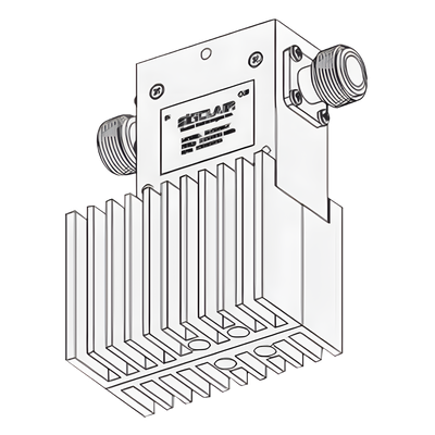 Aislador de Etapa Sencilla / 380-415 MHz / 35 MHz BW / 125W Entrada / 60W Reflejada / N Hembras / 38x64x88 mm | SIERRA STORE