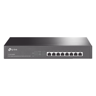 Switch PoE+ / 8 Puertos Gigabit / 126W Total / 30W por Puerto / Escritorio o Rack | SIERRA STORE