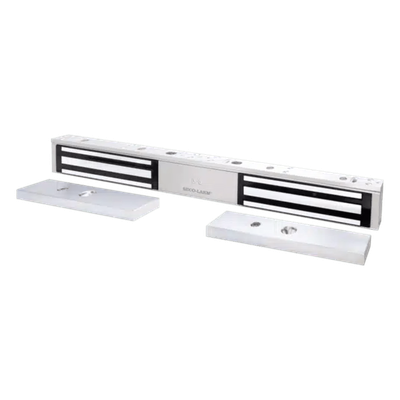 Chapa Magnética Doble / 600 lb (272 kg) por Puerta / 12/24 VDC Seleccionable / LED Bicolor / UL / Libre de Magnetismo Residual | SIERRA STORE