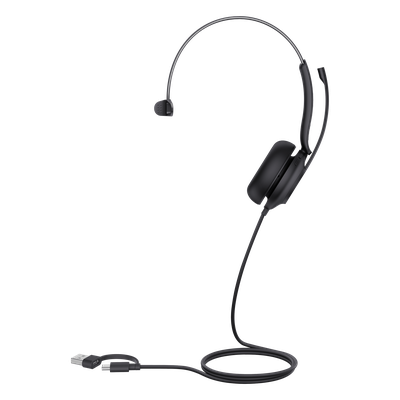 Diadema Mono USB / Cancelación de Ruido 60% / Altavoz 35 mm / Luz de Ocupado / USB-C y USB-A | SIERRA STORE