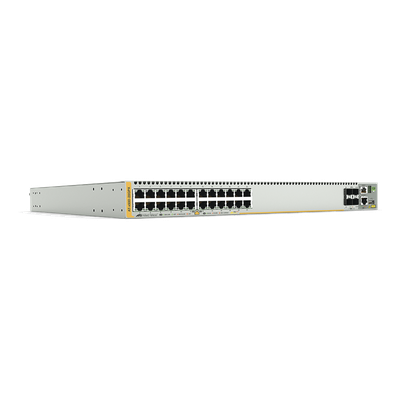 Switch PoE+ Stackeable Capa 3 / 24 Puertos Gigabit / 4 SFP+ 10G / Stacking Virtual / PSU Hot-Swap / 214.3 Mpps / 808 W PoE+ | SIERRA STORE