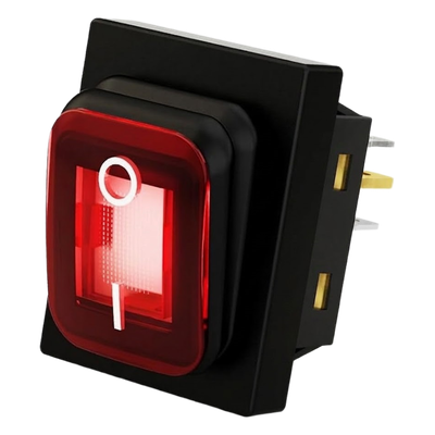 ACCESSPRO APB-03121-R - Interruptor Industrial con LED / IP65 / Contactos NO-COM-NC / Operación -40°C a 125°C / 12/24 VCC / 30A | SIERRA STORE