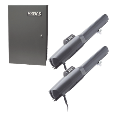 Kit de Operadores Abatibles / Para Puertas de Hasta 5.5 Metros (18 Pies) / Respaldo de Baterías / 300 Ciclos Diarios / UL325 | SIERRA STORE
