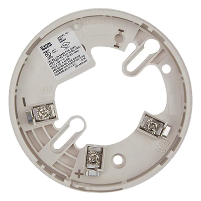 Base plug-in / 4 in (10.2 cm) / 15-32 VDC / Terminales a tornillo / Compatible con sistemas inteligentes / UL268, ULC S529 / Marfil | SIERRA STORE