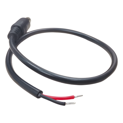 Cable Pigtail DC / Conector Macho 5.5 x 2.1 mm / 30 cm (11.8 in) / Calibre 22AWG / Polarizado / 12 VCC | SIERRA STORE
