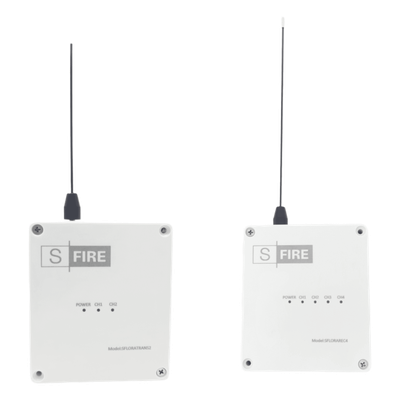 Kit Transmisor-Receptor Inalámbrico / Alcance 2500 m (8202 ft) / Frecuencia 433.92 MHz / 4 Salidas de Relé / Contacto Seco / -20°C a | SIERRA STORE