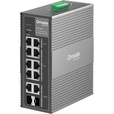 Switch Industrial PoE / 10 Puertos Gigabit / 2× PoE++ 802.3bt (Hasta 60 W) + 6× PoE+ 802.3at/af / 2× Combo RJ45/SFP Gigabit / | SIERRA STORE