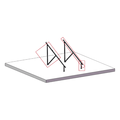 Kit de Patas para Montaje / Tubos 38x45 y 38x60 mm / Viga Principal 3560 mm (11.7 ft) / Acero Galvanizado / Diseño Modular | SIERRA STORE