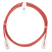 LINKEDPRO BY EPCOM LP-UT6-200-RD-28 - Cable de Parcheo Slim UTP Cat6 / 2 m (6.56 ft) / 28 AWG / RJ45 Chapado en Oro / Rojo | SIERRA STORE