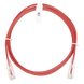 LINKEDPRO BY EPCOM LP-UT6-200-RD-28 - Cable de Parcheo Slim UTP Cat6 / 2 m (6.56 ft) / 28 AWG / RJ45 Chapado en Oro / Rojo | SIERRA STORE