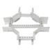 Derivación "X" Horizontal de Aluminio Perfil Z / Peralte 3 1/4" / Ancho 6"/ Radio 8" / Incluye Tornillería (CHXHEZ314R8X6AK) | SIERRA STORE