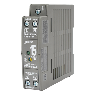Fuente de Alimentación Conmutada / 24 Vdc / 15 W / Riel DIN / Entrada Universal 100-240 Vac | SIERRA STORE