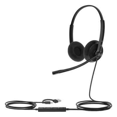 Diadema Alambrica / Dual / USB-C/A / Cancelación Pasiva de Ruido / 110 g / Brazo 320° | SIERRA STORE
