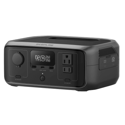 EcoFlow River 3 | Estación de Energía Portátil 245Wh Litio LFP / 2 AC 300 W (Max. 550W) / 1 USB-C 100W / 2 USB -A 12W / Carga