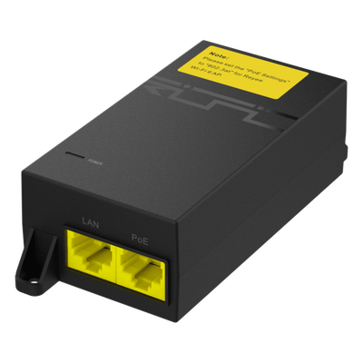Inyector PoE Pasivo / Gigabit 1G / 52 V / 30 W / Protección 2000 A / RJ45 Blindado | SIERRA STORE