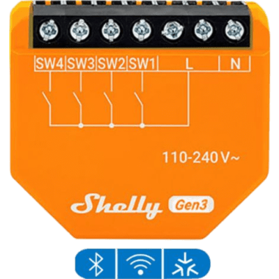 Controlador de Entradas Digitales / WiFi 2.4 GHz / 4 Canales / AC 110-240V / 0.14x0.12x0.06 ft / Control Local y Nube | SIERRA STORE