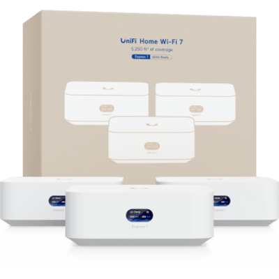 UBIQUITI UX7-3 - WiFi para todo el Hogar, UniFi Express UX7 Kit de 3 Piezas, Cloud Gateway WiFi 7 Compacto con Puerto WAN 10G | SIERRA STORE