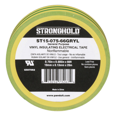 PANDUIT ST15-075-66-GRYL - Cinta Eléctrica de Aislamiento / PVC 0.13 mm (5 mil) / 19.05 mm x 20.12 m (66 ft) / Adhesivo a Presión / | SIERRA STORE