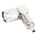 Conector RF TNC Macho / Ángulo Recto / Ensamblaje Anillo Plegable / Bronce Niquelado / Contacto Oro / Dieléctrico Teflón | SIERRA STORE