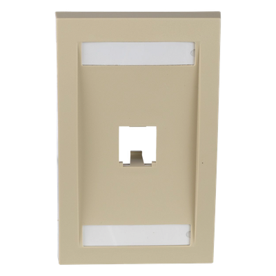 PANDUIT CFPE1EIY - Placa de Pared Vertical Ejecutiva / 1 Puerto Mini-Com / Con Espacio para Etiquetas / 69.8 x 114.3 mm (2.75 x 4.5 | SIERRA STORE