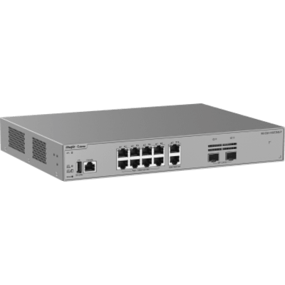 Switch Capa 3 / 10 Puertos Gigabit PoE+ / 2 Puertos SFP 2.5GE / Capacidad de Conmutación 30 Gbps / PoE Budget 125 W / Diseño sin | SIERRA STORE
