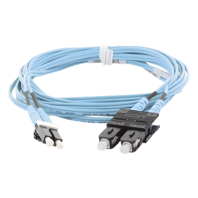 PANDUIT FX2ERLNSNSNM003 - Jumper de Fibra Óptica Multimodo / OM3 50/125 µm / LC-SC Duplex / OFNR Riser / 3 m (9.84 ft) / Color Aqua | SIERRA STORE