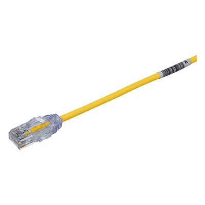 PANDUIT UTP28SP8INYL - Cable de Parcheo UTP Cat6 / 28AWG Diámetro Reducido / 20.2 cm (0.66 ft) / Amarillo / 250 MHz / PoE | SIERRA STORE