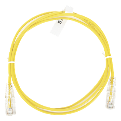 LINKEDPRO BY EPCOM LP-UT6-100-YE-28 - Cable de Parcheo Slim UTP / Cat6 / 28 AWG / 1 Metro (3.28 Pies) / 10 Gbps / Amarillo | SIERRA STORE