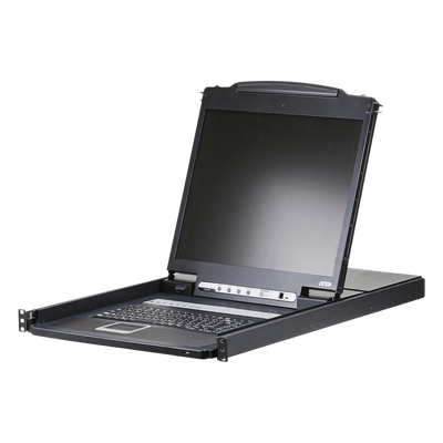 Conmutador KVM LCD / 19' LED / 8 Puertos / VGA / USB y PS/2 / 1280x1024 a 75 Hz / Control en Cascada hasta 128 Ordenadores | SIERRA STORE