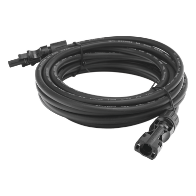 Cable Fotovoltaico / 2.5 m (8.2 ft) / 10 AWG / Terminales MC4 Macho-Hembra / Negro UV | SIERRA STORE