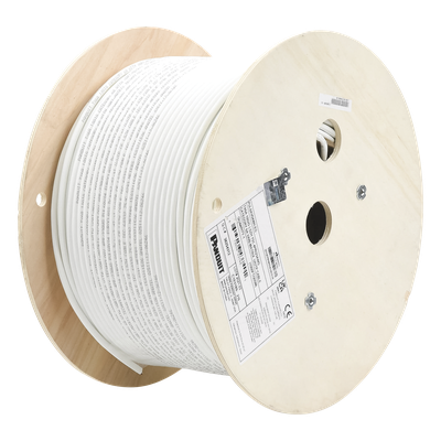 PANDUIT PUL6AV04WH-EG - Bobina de Cable UTP de 4 Pares, Vari-MaTriX, Cat6A, 23 AWG, LSZH (Libre de Gases Tóxicos), Color Blanco, 305m | SIERRA STORE