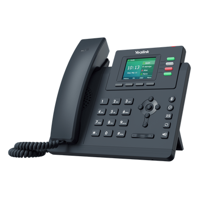 Teléfono IP / 4 Líneas SIP / Pantalla LCD 2.4" / Dual Gigabit Ethernet / PoE / Conferencia 5 Participantes | SIERRA STORE