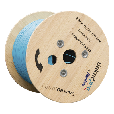 LINKEDPRO BY EPCOM 2MMOM4PVCAQUA - Cable de Fibra Óptica Multimodo OM4 / 50/125 µm / Simplex 2.0 mm / Buffer 0.9 mm / 10 Gigabit | SIERRA STORE