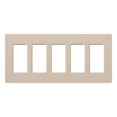 Placa de Pared / 5 Espacios / Diseño Screwless / Apertura Tipo Diseñador / Acabado Satinado Taupe | SIERRA STORE