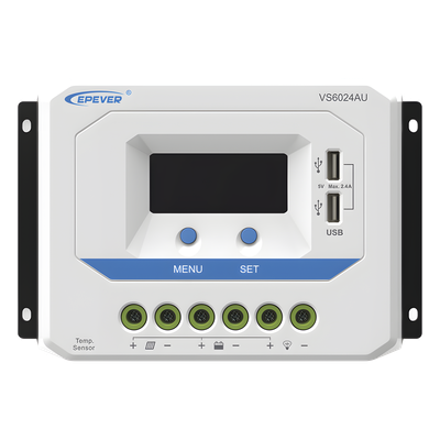 Controlador Solar PWM / 60A / 12/24V Auto / Doble USB / Pantalla LCD / VOC 50V / Tierra Positivo Común / Entrada 9V-32V | SIERRA STORE
